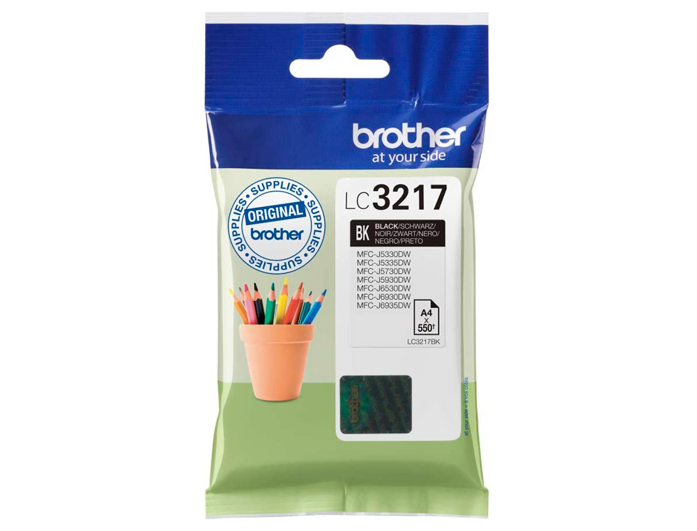 CARTOUCHE BROTHER JET D'ENCRE LC3217 COULEUR NOIR 550P