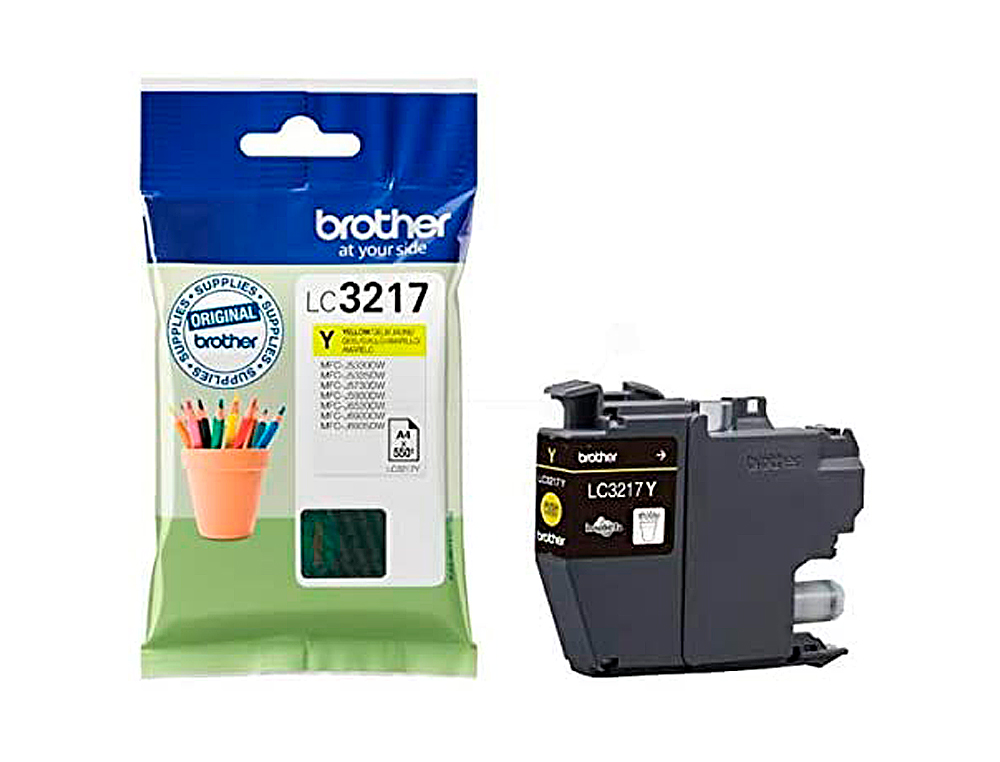 CARTOUCHE BROTHER JET D'ENCRE LC3217 COULEUR JAUNE 550P