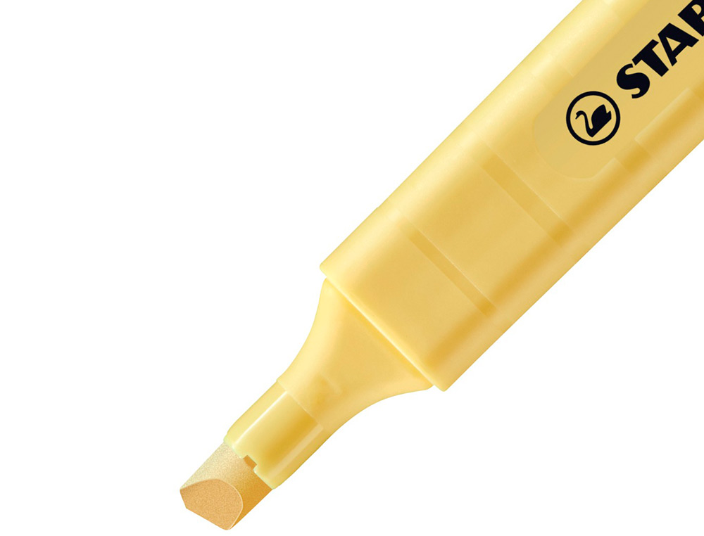 SURLIGNEUR STABILO SWING COOL PASTEL MODÈLE DE POCHE AVEC AGRAFE TRACÉ 1/4MM COLORIS CRÈME DE JAUNE