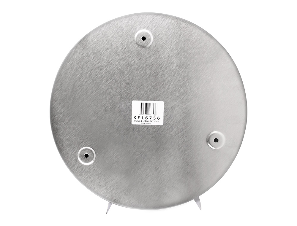 DISTRIBUTEUR PAPIER TOILETTE Q-CONNECT ACIER INOXYDABLE FERMETURE SERRURE 2 CLEFS 115X254X265MM