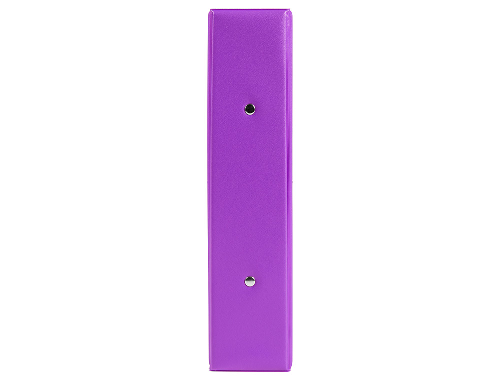 CLASSEUR LIDERPAPEL 2 ANNEAUX RONDS 40MM A5 CARTON REMBORDÉ PVC COLORIS VIOLET