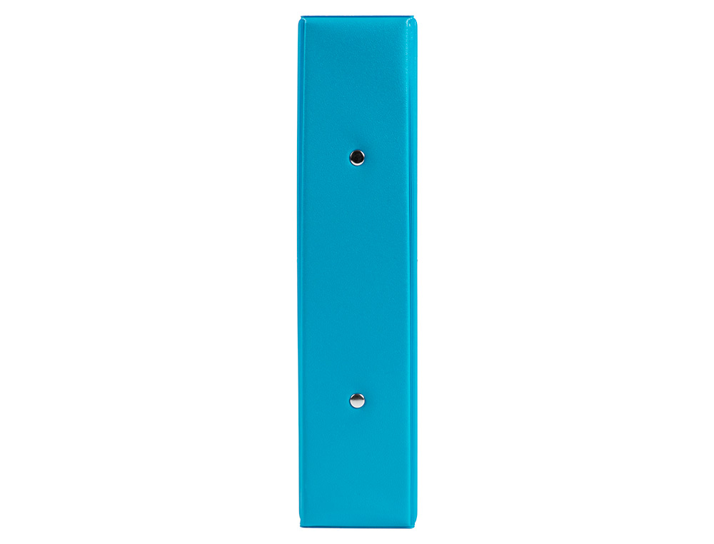 CLASSEUR LIDERPAPEL 2 ANNEAUX RONDS 40MM A5 CARTON REMBORDÉ PVC COLORIS BLEU CIEL