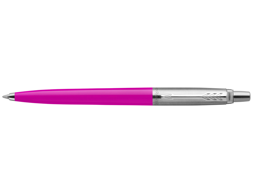 STYLO-BILLE PARKER JOTTER RETRACTABLE POINTE MOYENNE FINITION MAGENTA BRILLANTE AVEC 1 RECHARGE QUINKFLOW
