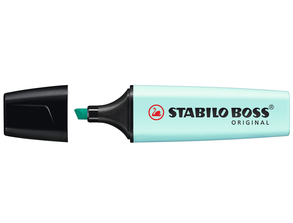 SURLIGNEUR STABILO BOSS PASTEL TRAC 2/5MM POINTE BISEAUTE ENCRE BASE EAU RSISTANTE LUMIRE TOUCHE TURQUOISE