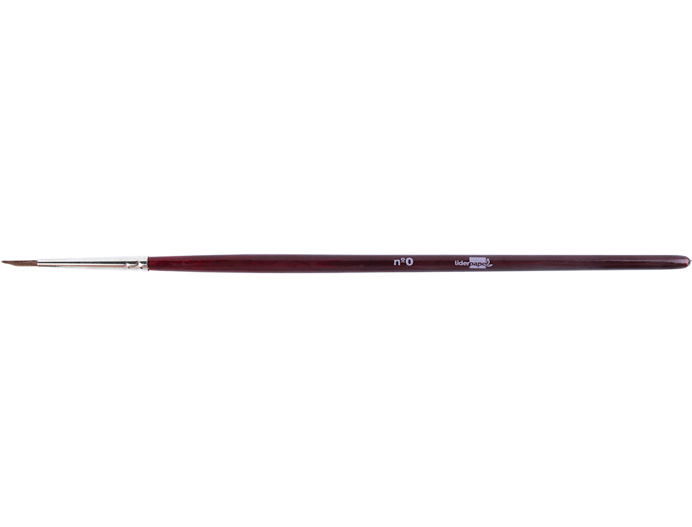 PINCEAU LIDERPAPEL BOIS VIROLE CHROMÉE AQUARELLE Nº0
