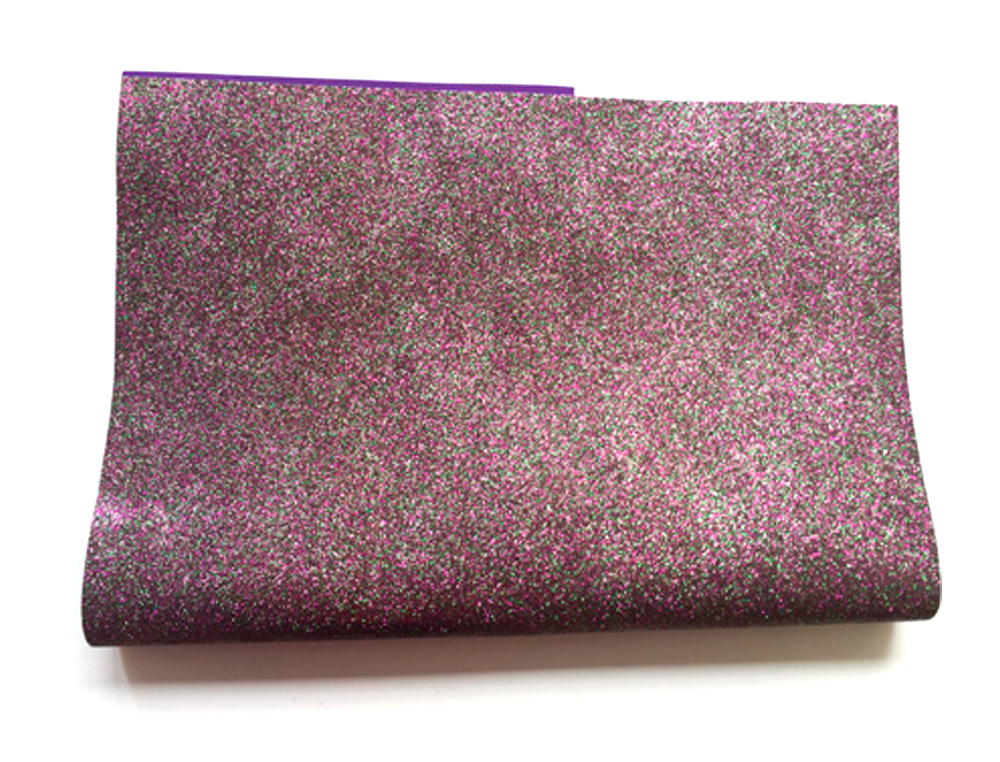 PLAQUE MOUSSE LIDERPAPEL PAILLETEE DIM. 500X700MM 60G/M2 EPAISSEUR 2MM BICOLORE ROSE VERT