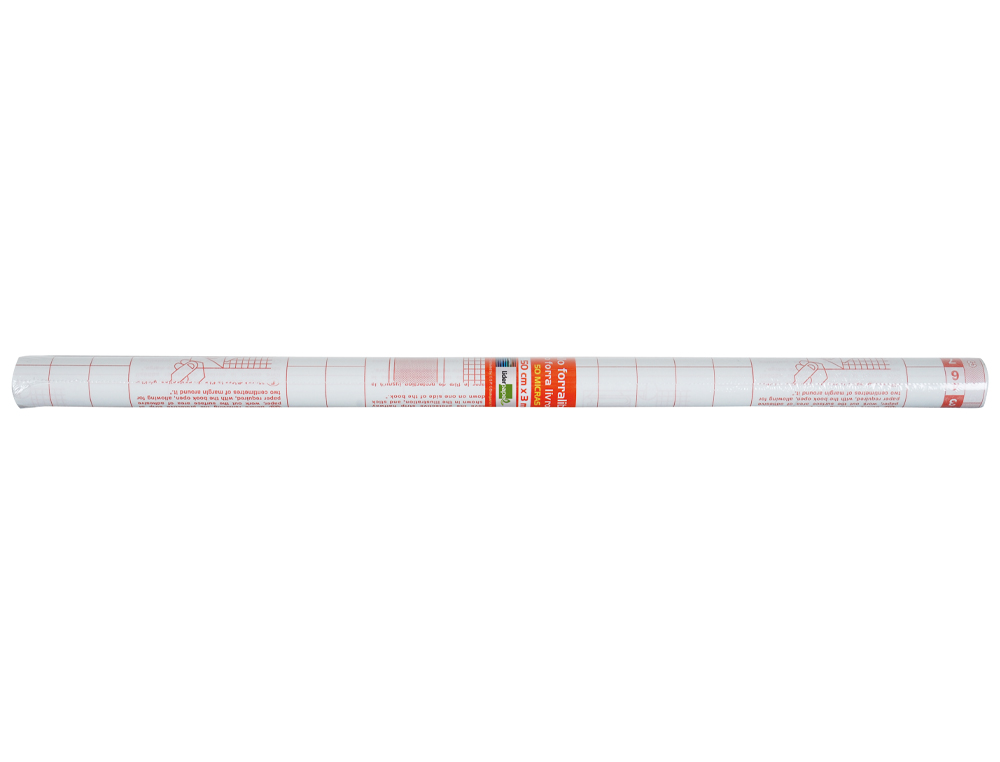 COUVRE-LIVRES LIDERPAPEL ADHÉSIF REPOSITIONNABLE 0.5X1.50M ROULEAU PLASTIQUE 50 MICRONS