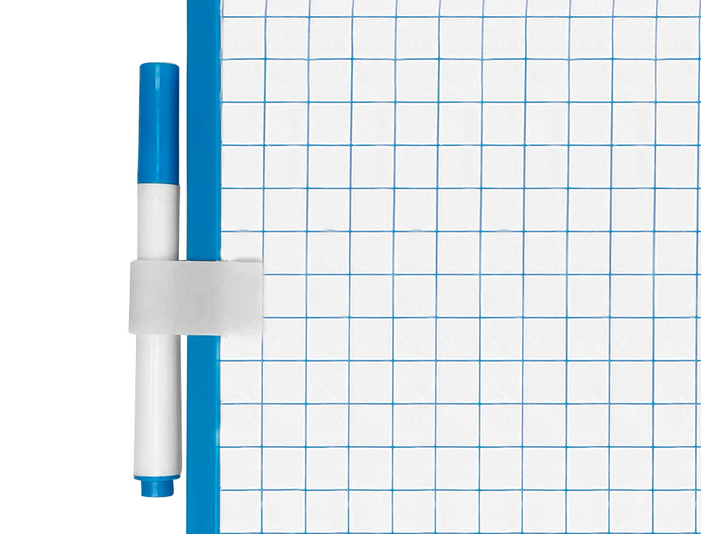 TABLEAU MINI ARDOISE DOUBLE FACE FEUTRE BROSSE IN CLUS 2 FACES QUADRILLÉE/UNIE 24X33CM