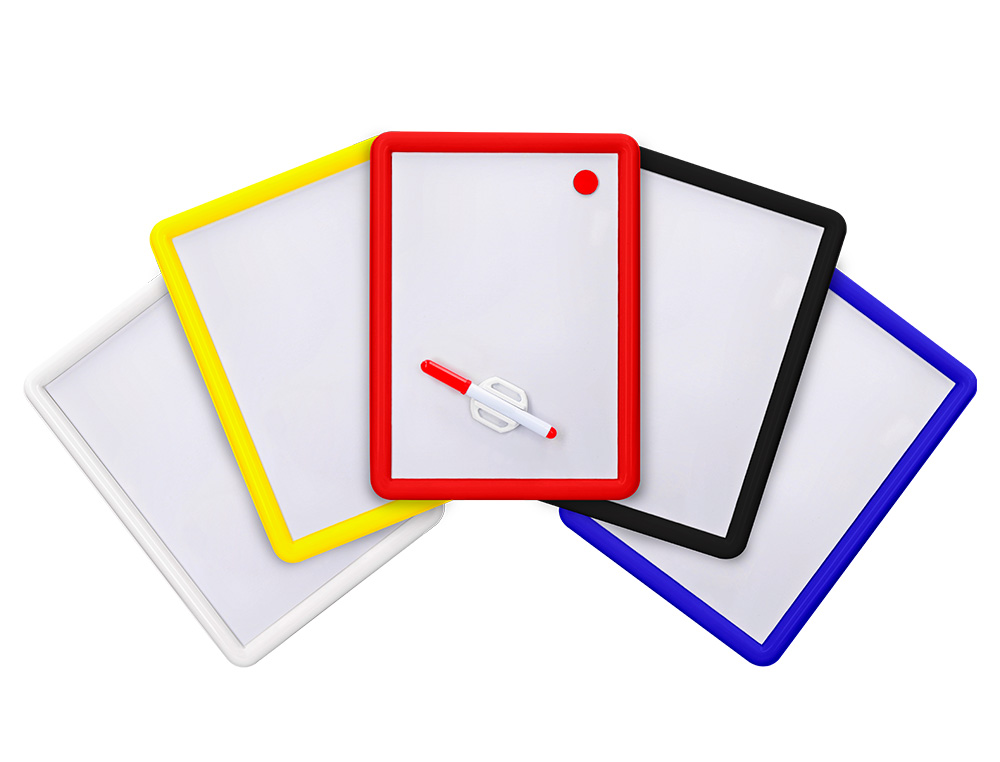 TABLEAU MINI ARDOISE MAGNTIQUE FEUTRE BROSSE INCLUS 25X35CM COLORIS ASSORTIS