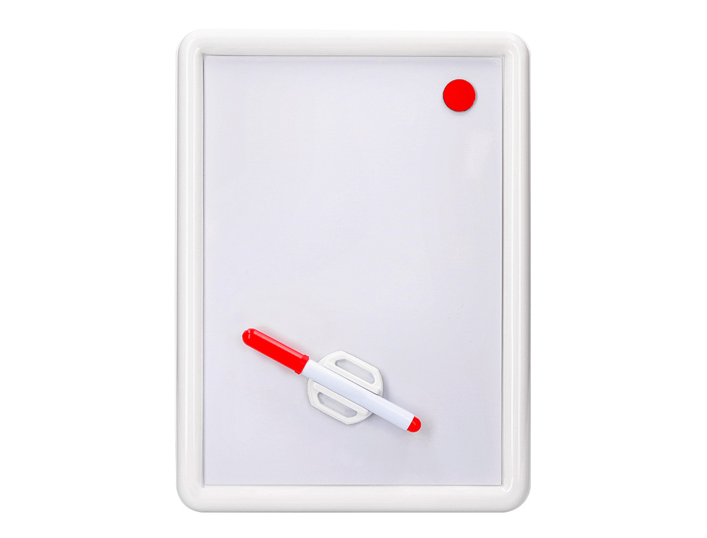 TABLEAU MINI ARDOISE MAGNTIQUE FEUTRE BROSSE INCLUS 25X35CM COLORIS ASSORTIS