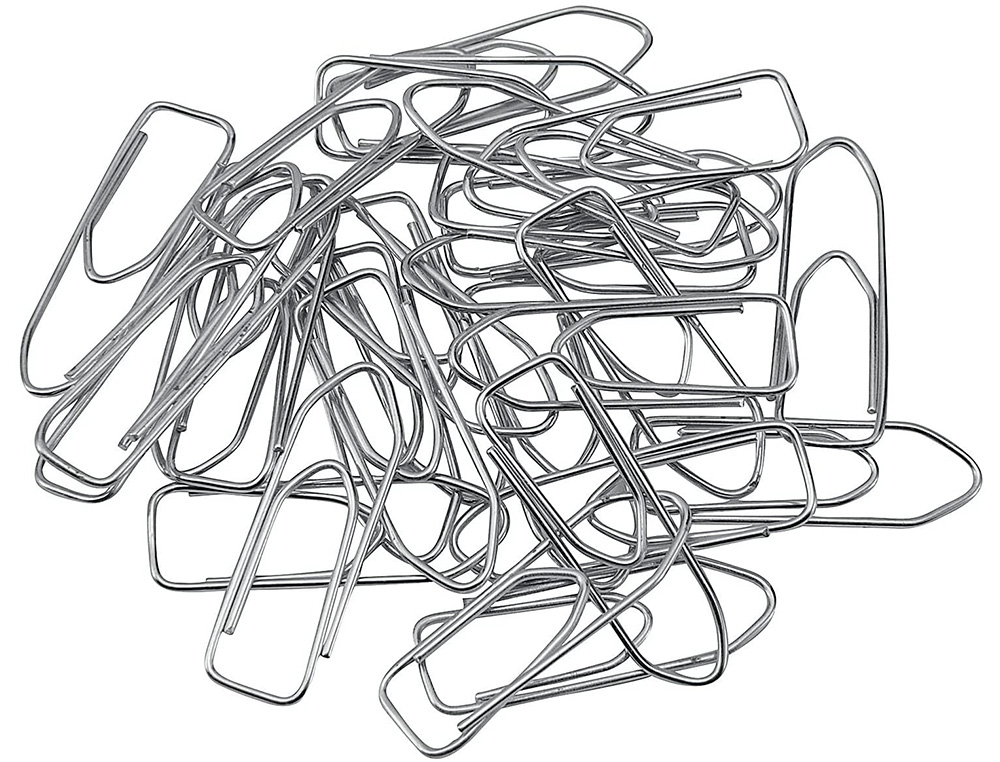 TROMBONE Q-CONNECT NICKEL 50MM BOTE CARTON 100 UNITS     POINTU