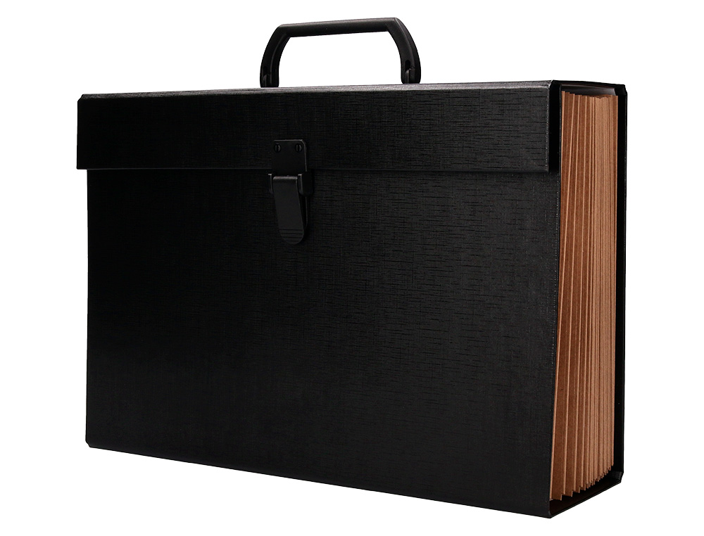 VALISETTE TRIEUR LIDERPAPEL À SOUFFLET 19 COMPARTIMENTS 25.5X390X120MM