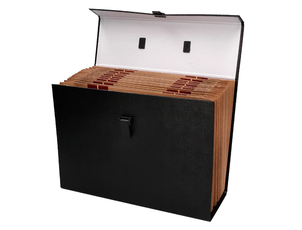 VALISETTE TRIEUR LIDERPAPEL À SOUFFLET 19 COMPARTIMENTS 25.5X390X120MM