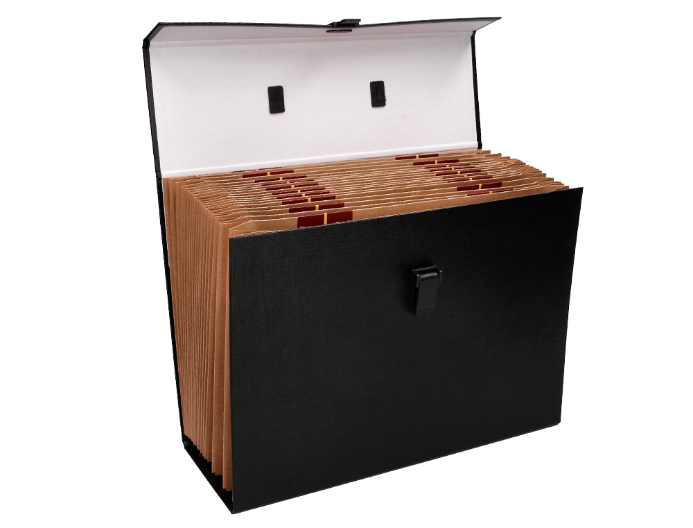VALISETTE TRIEUR LIDERPAPEL À SOUFFLET 19 COMPARTIMENTS 25.5X390X120MM
