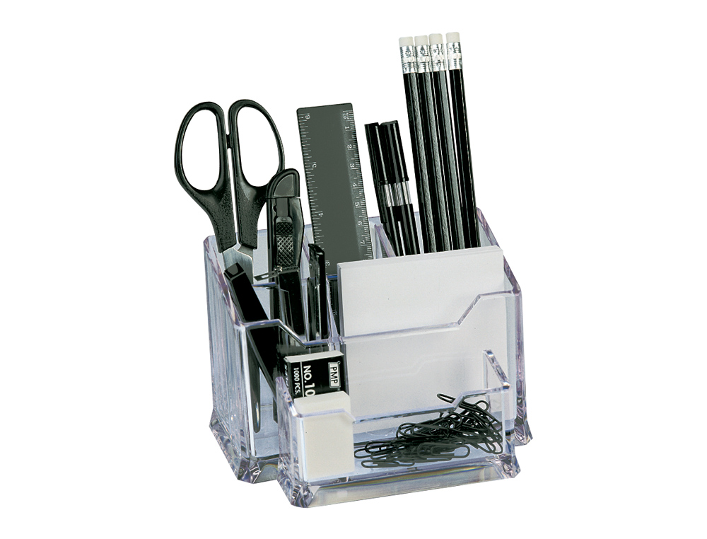 ORGANISATEUR BUREAU 15 PIÈCES 154X105X10MM COLORIS TRANSPARENT