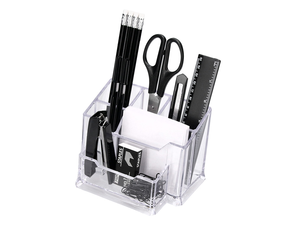 ORGANISATEUR BUREAU 15 PIÈCES 154X105X10MM COLORIS TRANSPARENT