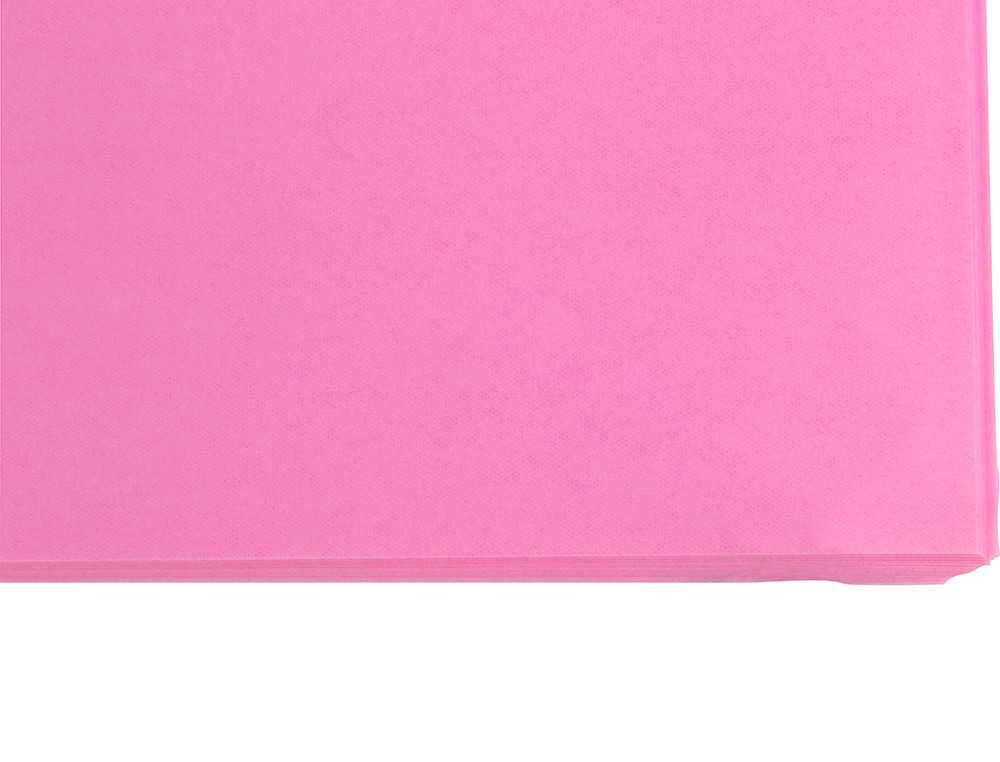 PAPIER DE SOIE LIDERPAPEL 52X76CM 18G/M2 UNICOLORE ROSE SACHET 25F