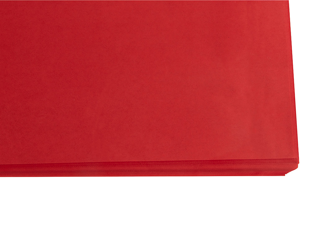 PAPIER DE SOIE LIDERPAPEL 52X76CM 18G/M2 UNICOLORE ROUGE SACHET 25F