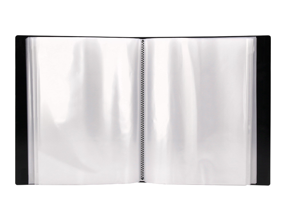 PROTÈGE-DOCUMENTS LIDERPAPEL PERSONNALISABLE KANGOUROU POLYPROPYLÈNE 40 POCHETTES FIXES A4 210X297MM COLORIS NOIR