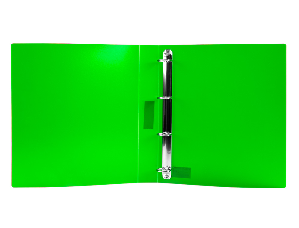 CLASSEUR LIDERPAPEL 4 ANNEAUX 25MM A4 260X315MM POLYPROPYLNE DOS 40MM PORTE-CARTES VISITE COLORIS VERT TRANSLUCIDE