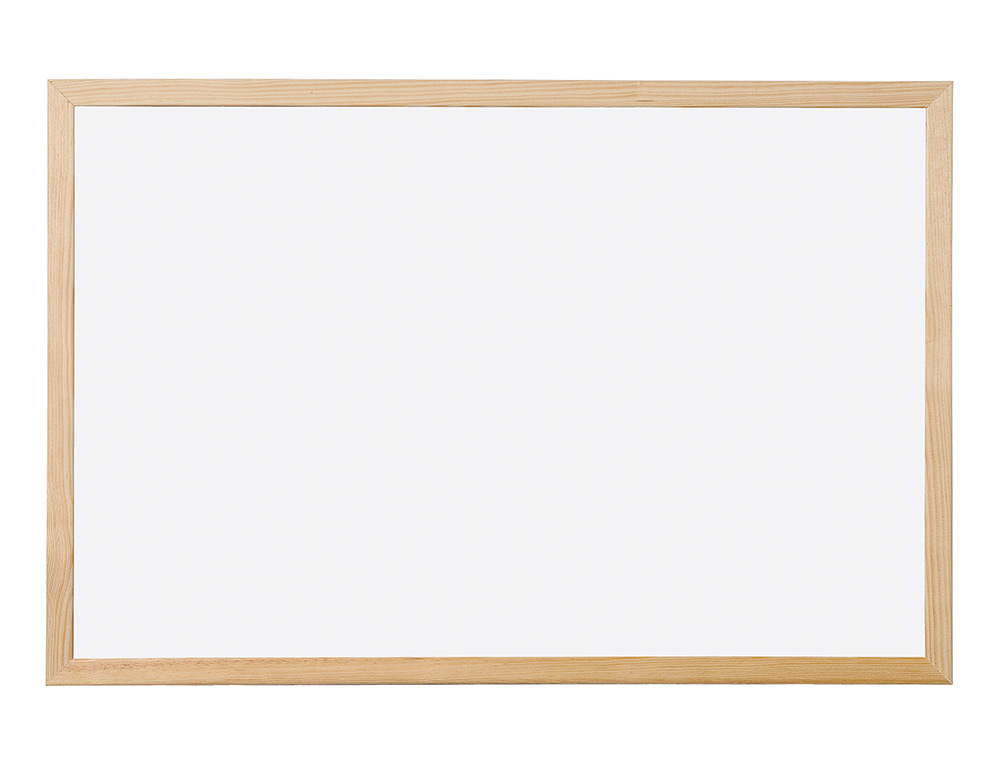 TABLEAU Q-CONNECT MÉLAMINÉ CADRE BOIS LISSE LAVABLE STABILITÉ MARQUEURS SPÉCIAUX ACCESSOIRES FIXATION MUR 90X60CM