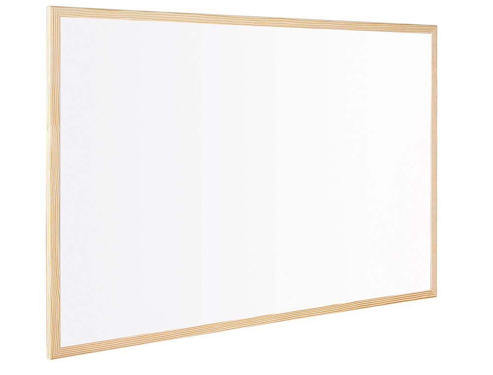 TABLEAU Q-CONNECT MÉLAMINÉ CADRE BOIS LISSE LAVABLE STABILITÉ MARQUEURS SPÉCIAUX ACCESSOIRES FIXATION MUR 90X60CM