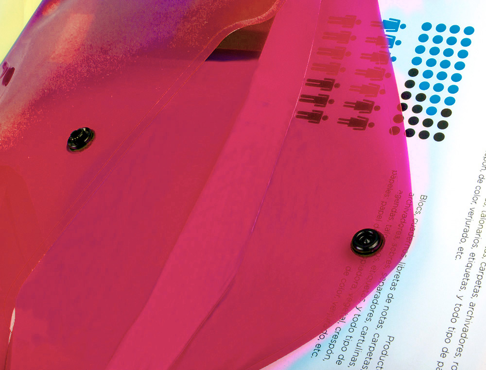POCHETTE ENVELOPPE LIDERPAPEL POLYPROPYLÈNE 180 MICRONS A5 210X148MM 50F FERMETURE BOUTON RÉSISTANT TRANSPARENT ROUGE