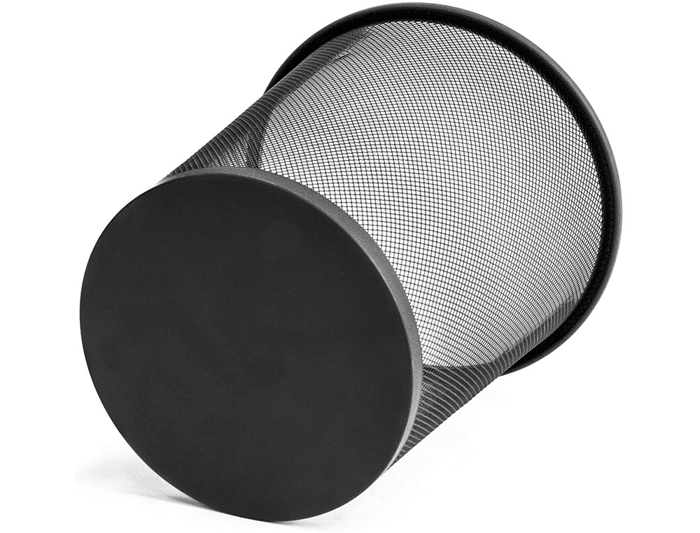 CORBEILLE À PAPIER Q-CONNECT MAILLE MÉTALLIQUE FORME CIRCULAIRE 8.3L 235X260X190MM COLORIS NOIR
