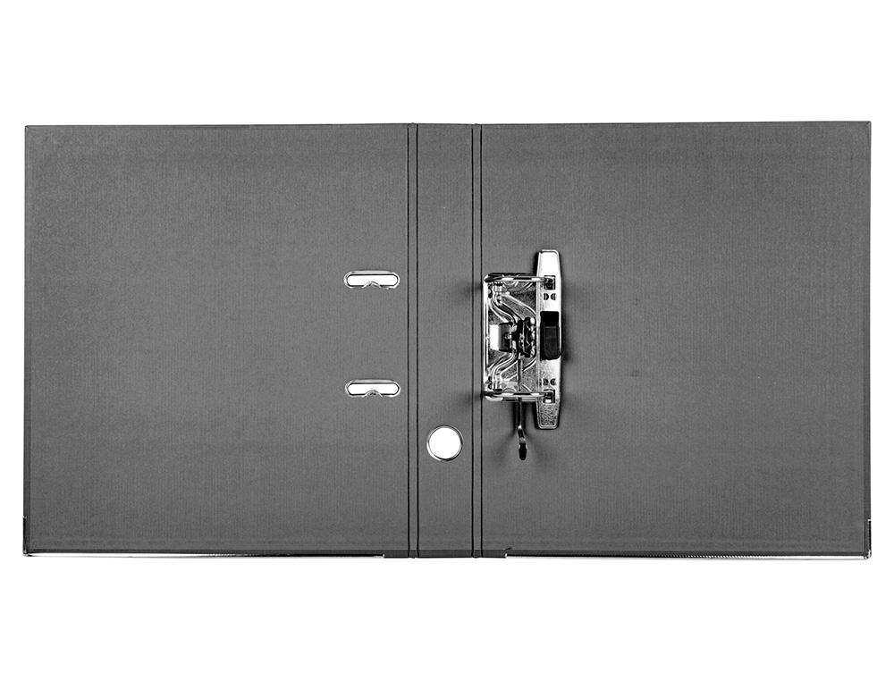CLASSEUR LEVIER LIDERPAPEL A4 DOCUMENTA CARTON REMBORDÉ 1,9MM DOS 52MM RADO MÉTALLIQUE COLORIS NOIR