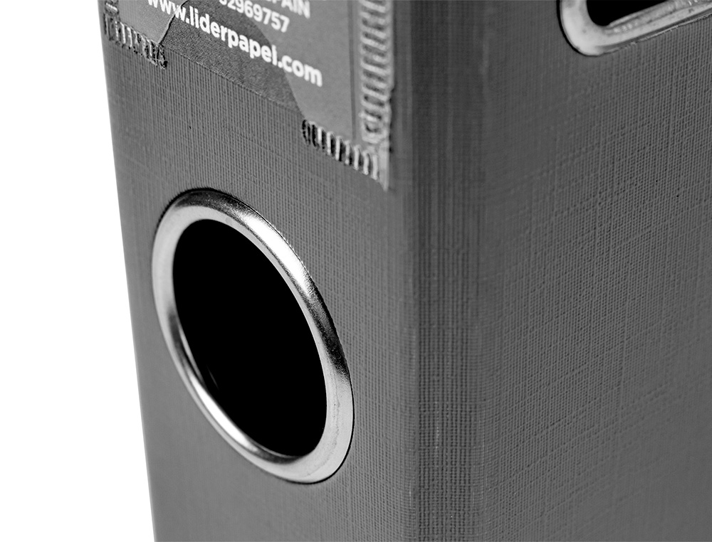 CLASSEUR LEVIER LIDERPAPEL A4 DOCUMENTA CARTON REMBORDÉ 1,9MM DOS 52MM RADO MÉTALLIQUE COLORIS NOIR