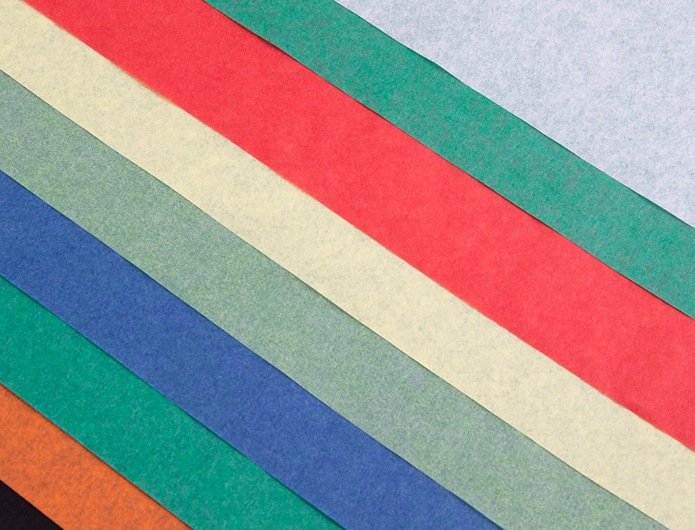 PAPIER DE SOIE LIDERPAPEL 18G/M2 FORMAT A4+ 240X315MM COLORIS ASSORTIS BLOC 10F