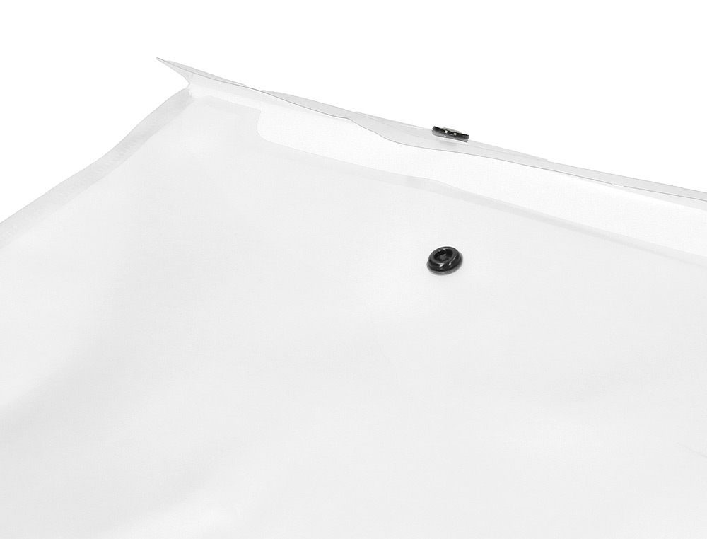 POCHETTE ENVELOPPE LIDERPAPEL POLYPROPYLÈNE 180 MICRONS A3 420X297MM 50F FERMETURE BOUTON RÉSISTANT TRANSPARENT