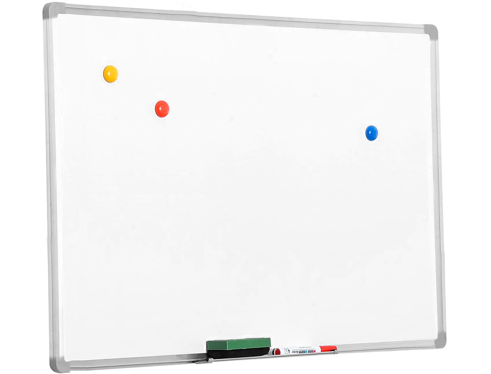 TABLEAU Q-CONNECT LAQU MAGNTIQUE CADRE ALUMINIUM IDAL COLLGES BUREAUX INCLUS ACCESSOIRES FIXATION MUR 200X100CM