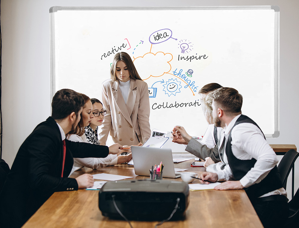 TABLEAU Q-CONNECT LAQU MAGNTIQUE CADRE ALUMINIUM IDAL COLLGES BUREAUX INCLUS ACCESSOIRES FIXATION MUR 200X100CM
