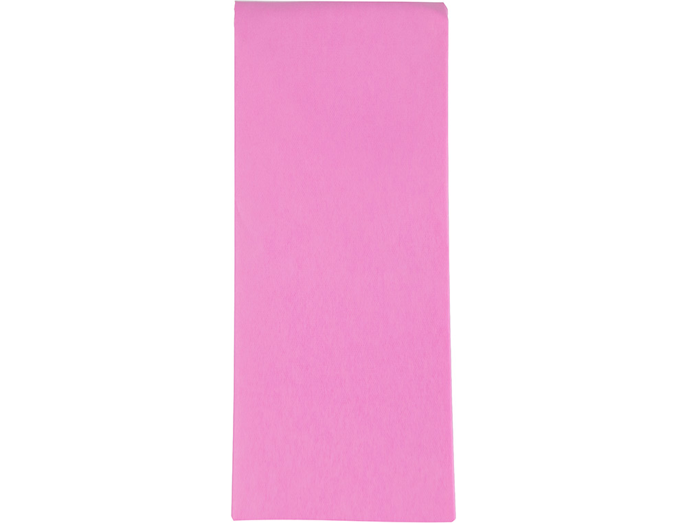 PAPIER DE SOIE LIDERPAPEL 52X76CM 18G/M2 UNICOLORE ROSE SACHET 5F