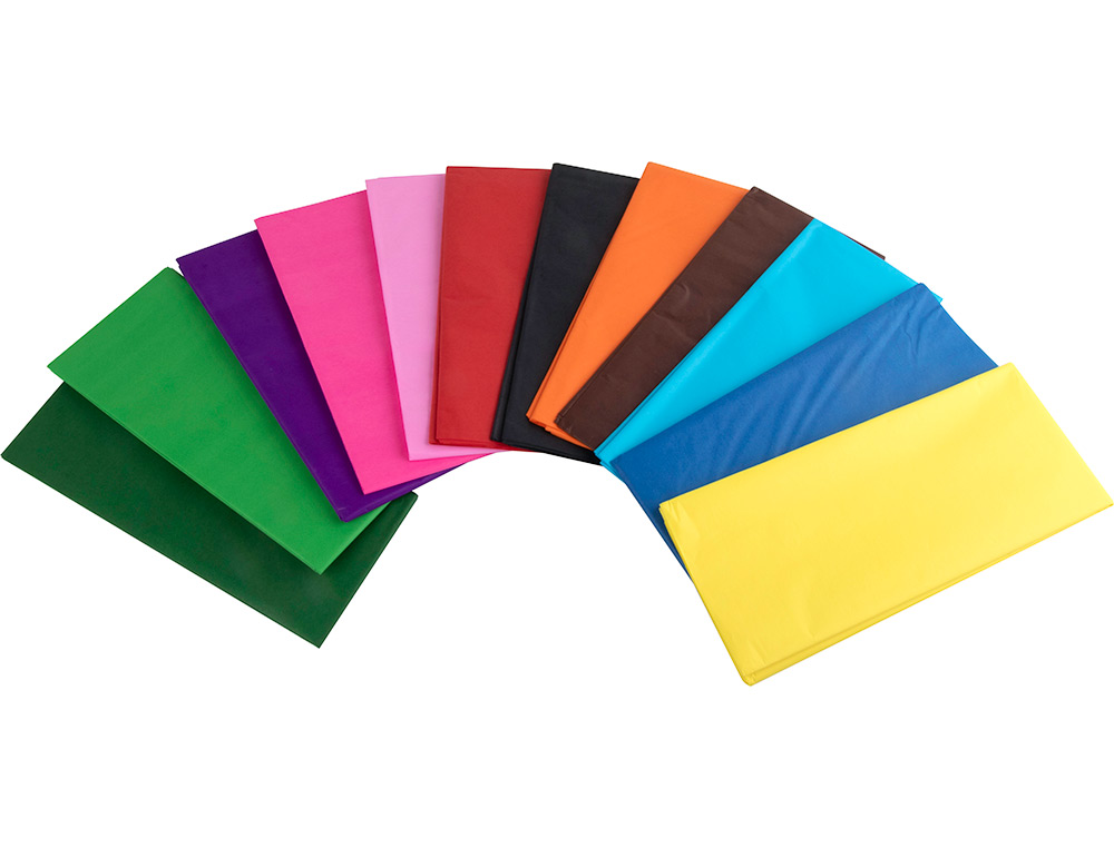 PAPIER DE SOIE LIDERPAPEL 52X76CM 18G/M2 UNICOLORE ROSE SACHET 5F