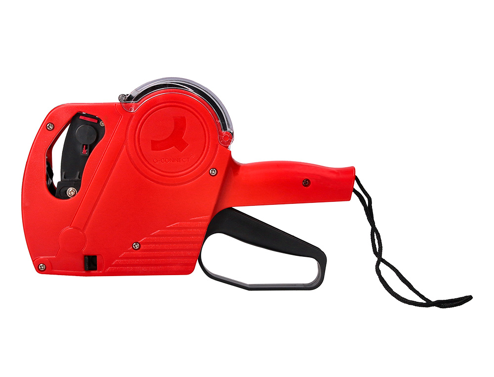 PINCE À ÉTIQUETER Q-CONNECT 1 LIGNE 8 CARACTÈRES 225X135X40MM 300G COLORIS ROUGE ROULEAU ENCREUR NON INCLUS