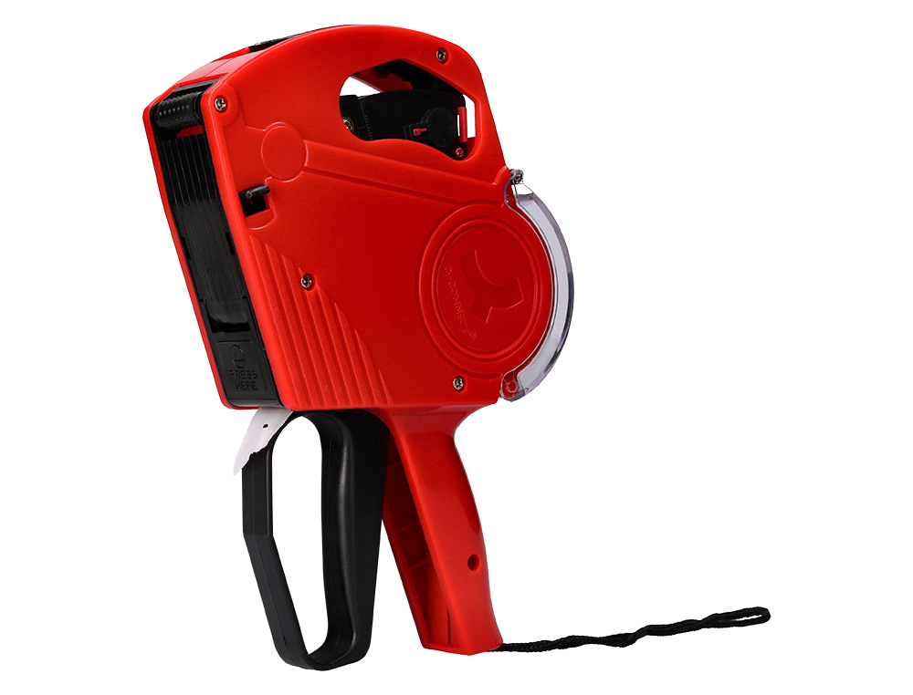 PINCE À ÉTIQUETER Q-CONNECT 1 LIGNE 8 CARACTÈRES 225X135X40MM 300G COLORIS ROUGE ROULEAU ENCREUR NON INCLUS