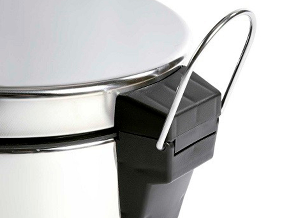 POUBELLE Q-CONNECT MÉTALLIQUE EFFET MIROIR PÉDALE 6L 320X210MM