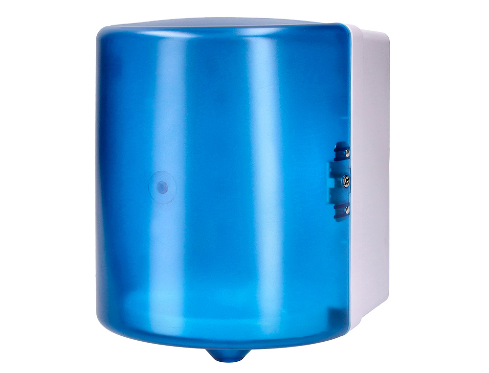 DISTRIBUTEUR ESSUIE-MAINS Q-CONNECT FERMETURE SERRURE 2 CLEFS COLORIS BLEU 225X275X220MM
