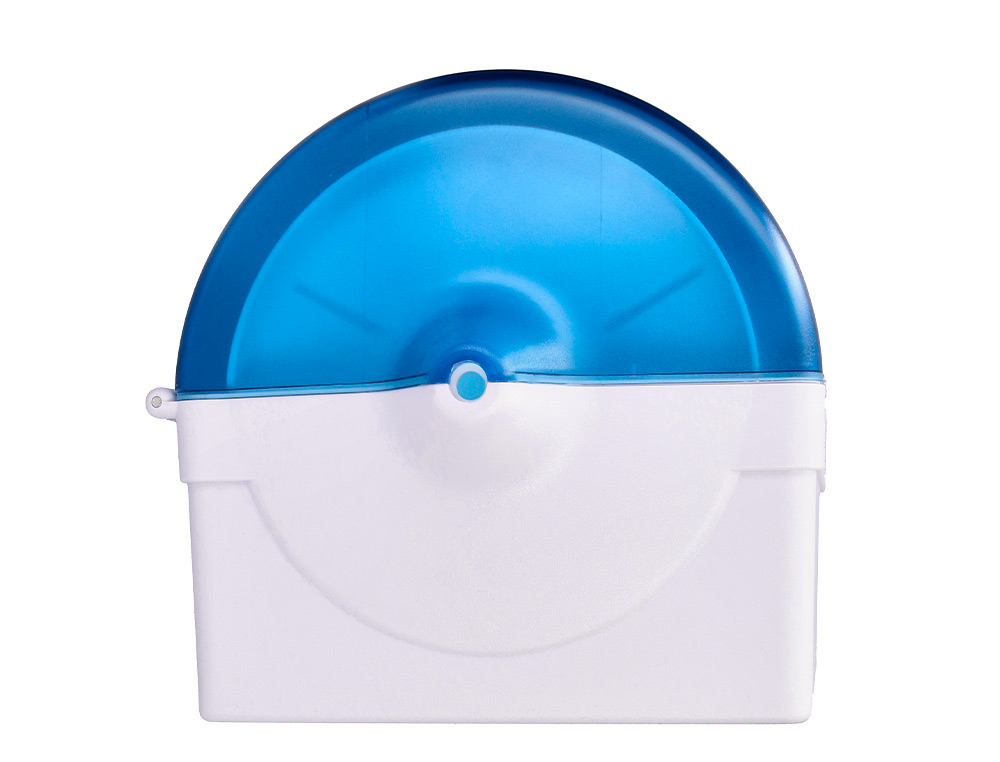 DISTRIBUTEUR ESSUIE-MAINS Q-CONNECT FERMETURE SERRURE 2 CLEFS COLORIS BLEU 225X275X220MM