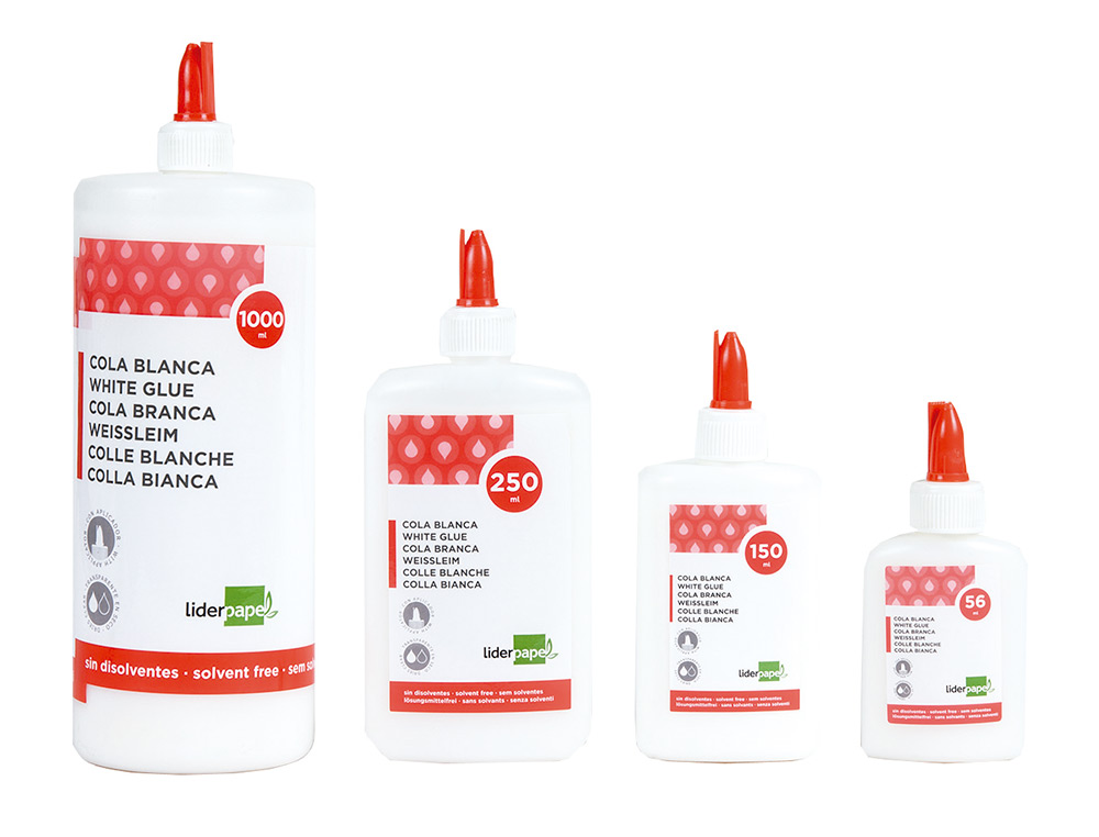 COLLE VINYLIQUE LIDERPAPEL BLANCHE TRAVAUX MANUELS PAPIER AUTRES MATRIAUX RAPIDE ADHRENCE SANS SOLVANT POT 250ML