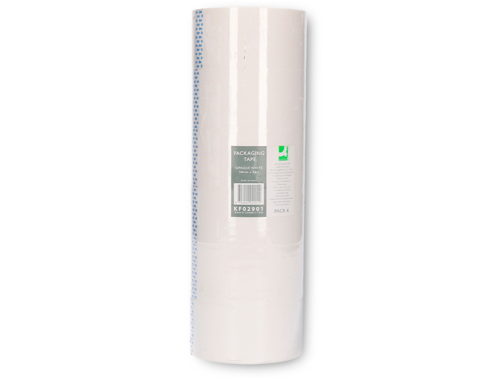 RUBAN ADHESIF Q-CONNECT ECONOMIQUE SPECIAL EMBALLAGE HAUTE ADHERENCE 50MMX66M COLORIS BLANC