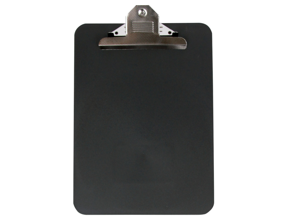 PORTE-BLOC Q-CONNECT POLYPROPYLÈNE ÉPAISSEUR 4MM A4 210X29 7MM PINCE MÉTALLIQUE COLORIS NOIR
