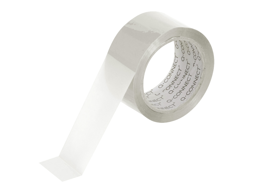 RUBAN ADHESIF Q-CONNECT POLYPROPYLENE 60 MICRONS SANS SOLVANT RECYCLABLE SILENCIEUX 50MMX66M COLORIS TRANSPARENT