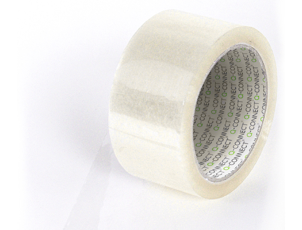 RUBAN ADHESIF Q-CONNECT POLYPROPYLENE 60 MICRONS SANS SOLVANT RECYCLABLE SILENCIEUX 50MMX66M COLORIS TRANSPARENT