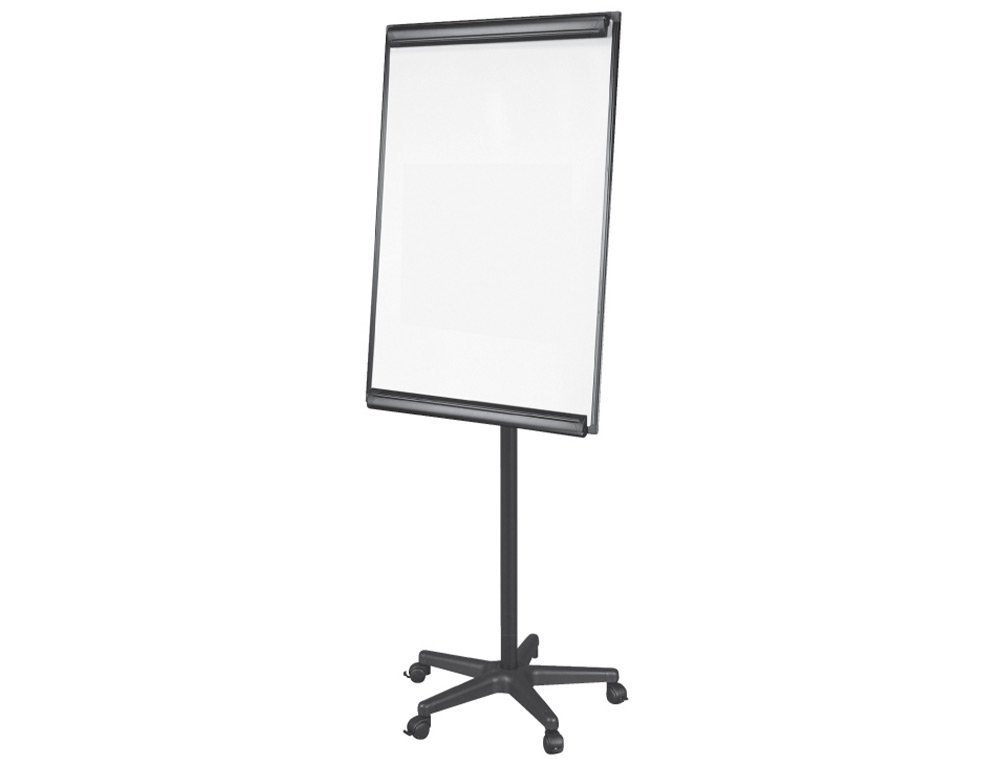 CHEVALET CONFRENCE Q-CONNECT TABLEAU MAGNTIQUE 70X100CM CADRE ALUMINIUM PINCE BLOC PAPIER AUGET PORTE-MARQUEURS ROUES