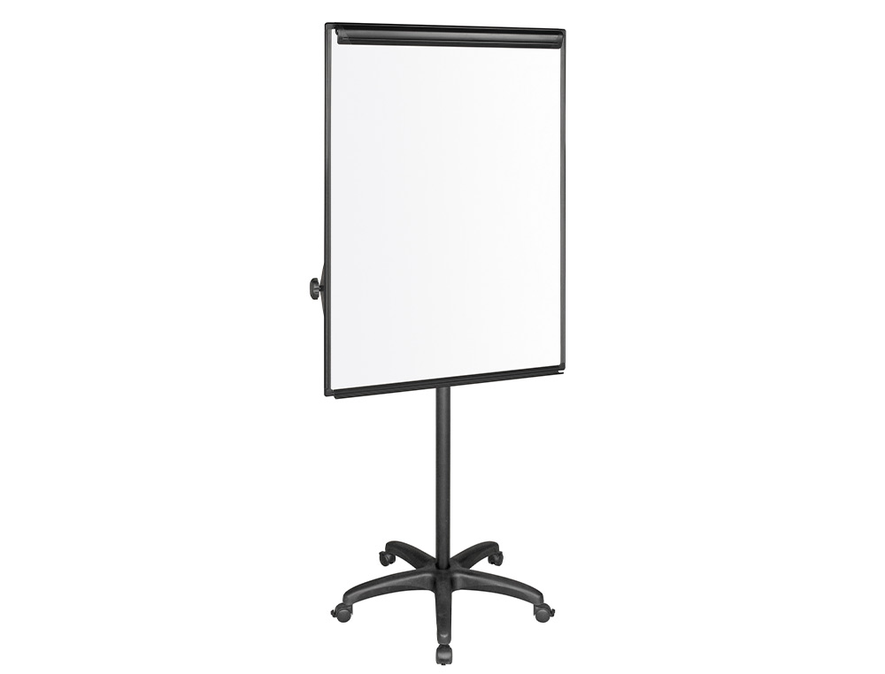 CHEVALET CONFRENCE Q-CONNECT TABLEAU MAGNTIQUE 70X100CM CADRE ALUMINIUM PINCE BLOC PAPIER AUGET PORTE-MARQUEURS ROUES