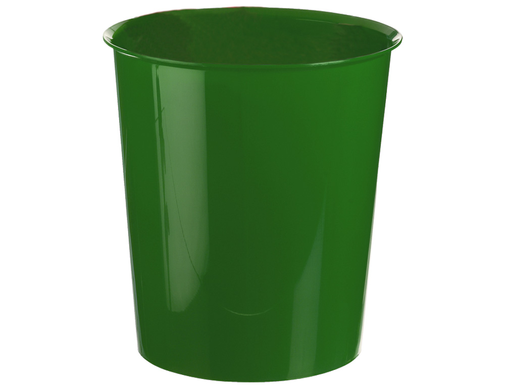 CORBEILLE À PAPIER Q-CONNECT PLASTIQUE RÉSISTANT 16L 310X290MM COLORIS VERT OPAQUE