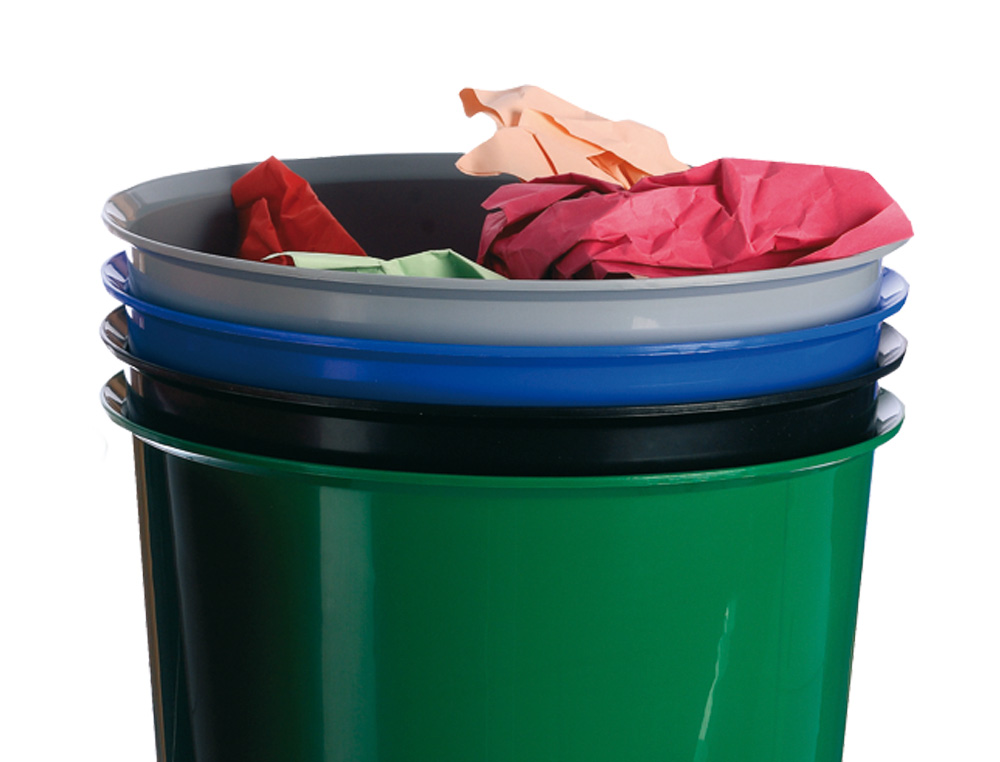 CORBEILLE À PAPIER Q-CONNECT PLASTIQUE RÉSISTANT 16L 310X290MM COLORIS VERT OPAQUE